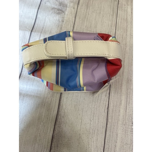 Stephanie Johnson Striped Cosmetic Bag Wristlet NWT - Picture 2 of 8